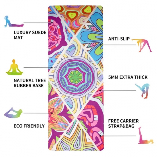 Rubber suede Yoga Mat